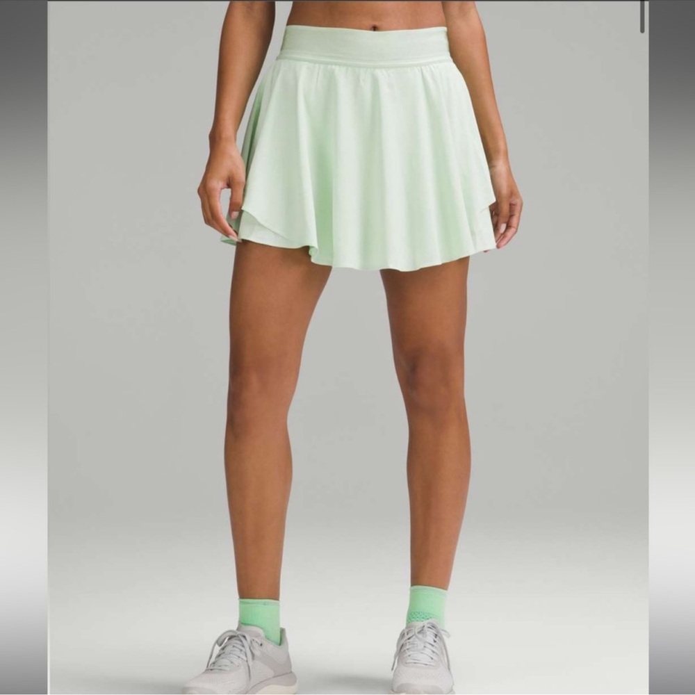 Lululemon Court Rival High-Rise Skirt Long Kohlrabi Green Women’s 2 W8AH4T Skort